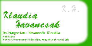 klaudia havancsak business card